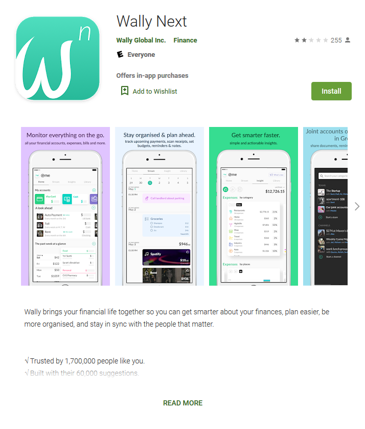 free banking apps - Wally Next