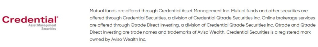 Mutual funds and other securities are offered through Credential Securities, a division of Credential Qtrade Securities Inc. Credential Securities is a registered mark owned by Aviso Wealth Inc. VirtualWealth is a trade name of Credential Qtrade Securities Inc.