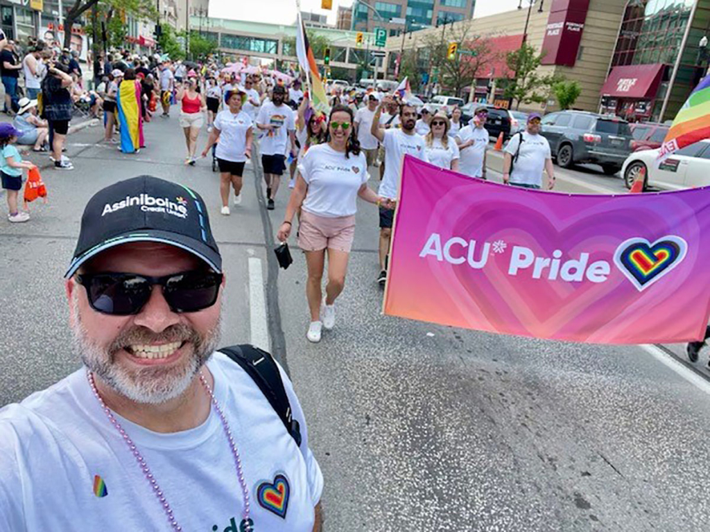 The ACU team at the Pride parade
