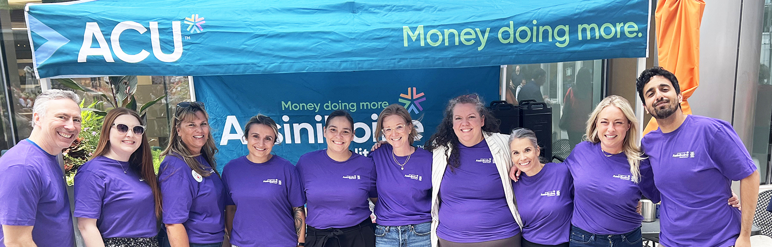 ACU employees volunteering at United Way Winnipeg's Walk this Way event.