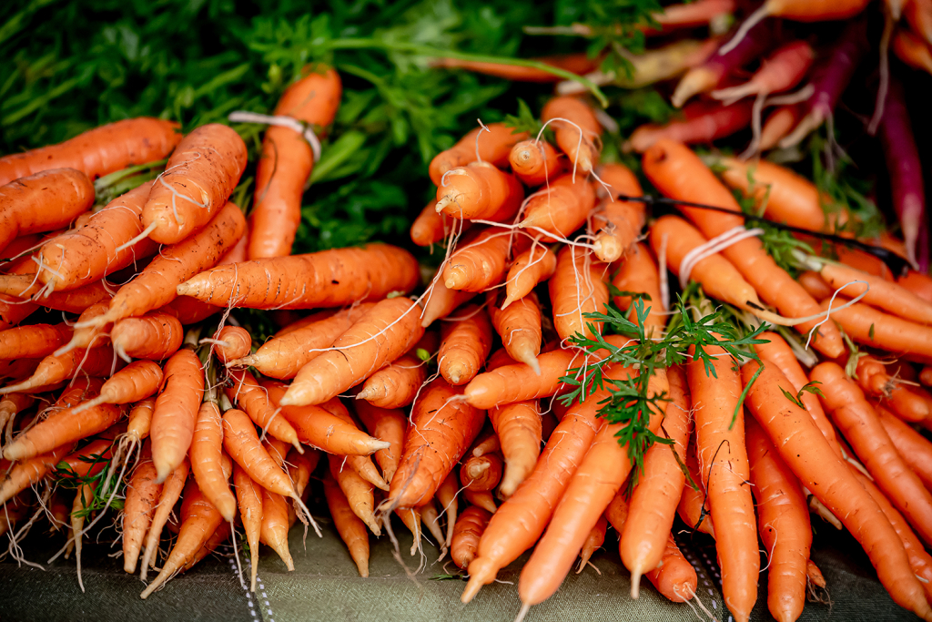 Bunches of carrots